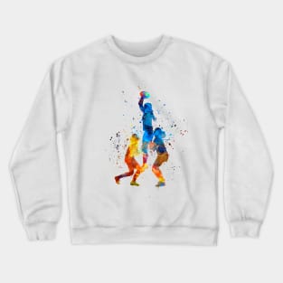 Rugby women in watercolor Crewneck Sweatshirt